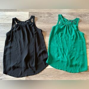 Express high-neck draped front tank tops bundle - Large